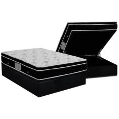Cama Box Baú Casal: Colchão Molas Ortobom Nanolastic Physical Spring +
