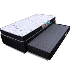 Cama Box Solteiro Colchão D33 Com Bicama Colchão Espuma Bf Colchões 88x188x48cm
