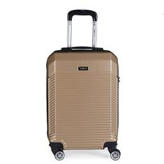 MALA DE BORDO PEQUENA PARA VIAGEM EM ABS YINS YS21110 CADEADO INTEGRADO RODAS DUPLAS CHAMPAGNE