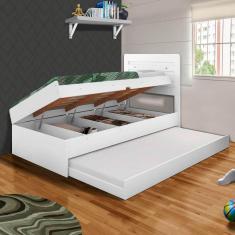 Bicama Com Baú Solteiro Larissa Branco Framar