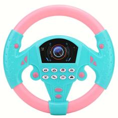Brinquedo de Volante de Alta Simulação, Brinquedo de Condução de Carro Elétrico para Crianças Com Música, Volante de Simulação Com Copo de Sucção,Brinquedo de Condução de