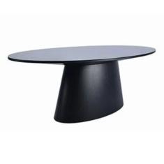 Mesa De Jantar Cone Oval 120x80 Cm Laqueada - Preto