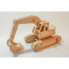 Escavadeira 113 Peças - Quebra Cabeça 3D Dinobrinque