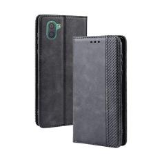 Capa para Sharp Aquos R3, carteira de couro com suporte flip para Sharp Aquos R3, capa magnética retrô para celular, capa carteira para celular com compartimentos para cartões