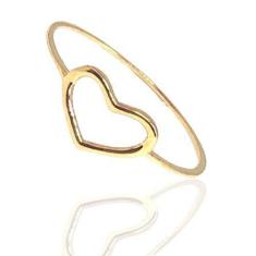 Anel de ouro 18K coração pequeno - Elegancy Joias, 9