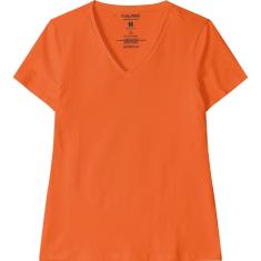 Blusa Baby Look Feminina Gola V Cotton Malwee Ref. 04502