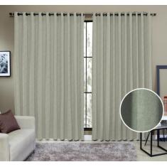 Cortina Tecido Rustico 4,00M x 2,30M Semi Blackout Verde Oliva - Ibiti