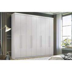 Guarda Roupa 8 Portas e 4 Gavetas Master New 8.4 Branco - Santos Andir