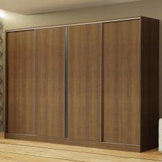 Guarda-roupa Casal Madesa Apolo 4 Portas De Correr Rustic