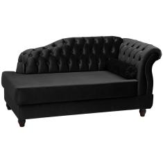 Recamier Diva Chaise Capitone 160 Cm Pes Mdf Gane Sl 944 Veludo Peer Sl 944