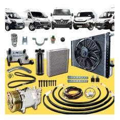 Kit Ar Condicionado Technoauto® compatível com Van Iveco Sprinter Ducato Cabine