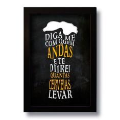 Quadro Decorativo Frase Cerveja 33x43 Cm
