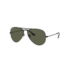 Óculos de Sol Ray-Ban Polarizado Aviator 0RB3025L 002/58 Tam 62 / Preto - Lentes Verde