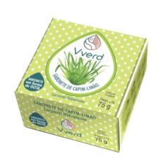 Sabonete Natural em Barra Capim-Limão Vverd Vegano, Sem Sulfatos, Ideal para Pele Sensível e Oleosa Aroma Refrescante 75g