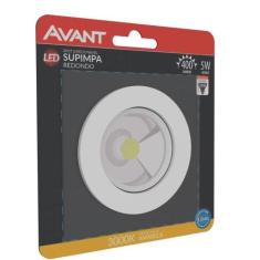 Spot Led Embutir Redondo Bivolt 5w 3000k Avant, Branco