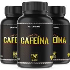 Kit 3 Potes Cafeína 500Mg Com 120 Cápsulas Natuforme