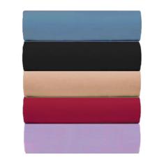 Kit 5 Lençol de Malha Queen C/Elástico 100% Algodão Rubi (KIT 4)