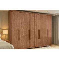 Guarda Roupa Casal 8 Portas e 4 Gavetas c/ Pés Master New 8.4 Jatobá -