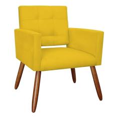 Poltrona Decorativa Para Sala Camila Suede - Estopar