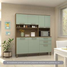 Cozinha Compacta 165,40cm 7 Portas e 2 Gavetas com Tampo 353 Luciane Móveis