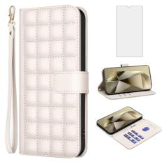 Asuwish Capa carteira para Samsung Galaxy S24 Ultra 5G com protetor de tela de vidro temperado, alça de pulso, suporte para cartão de crédito, capa flip para celular S24Ultra 24S S 24 24Ultra,