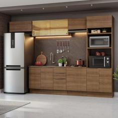 Armário de Cozinha Completa 330cm Rustic Stella Madesa 04, Rustic