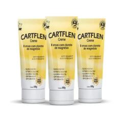 Kit 3 Cartflen Creme Massagem Cloreto De Magnesio 150G - HF Suplements