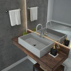 Cuba para Banheiro Rt55w Retangular Florenza Compace