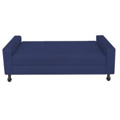 Recamier Calçadeira Sofá Dona 1,60 cm Queen Size Baú Quarto Sala Suede