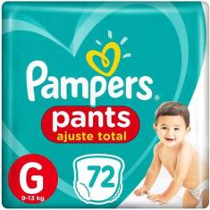 Fralda Calça Pampers Pants Ajuste Total G 72 unidades