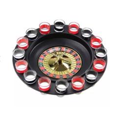Jogo De Roleta Drink Shot 16 Copos Cassino Roulette Bebidas - DS