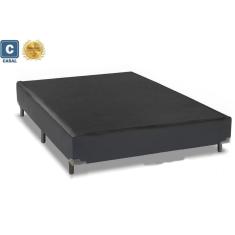 Base Box Viúva Belos Sonhos Sintético Cinza 40x128x188