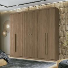 Guarda Roupa Casal Ripado 6 Portas 4 Gavetas Antony