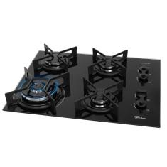 Cooktop a Gás Fischer 4 Bocas Fit Line Tripla Chama Trempe Iron Bivolt