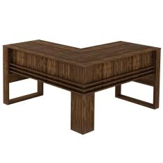 Mesa Para Escritório Em L Me4145 Nogal-nogal - Tecno Mobili
