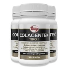 Kit 3 Colagentek Vitafor Tipo Ii 30 Cápsulas