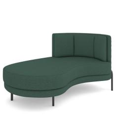 Sofá Chaise Longue Sala de Estar Living Lucca Esquerdo D02 Linho Verde