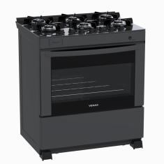 Fogao a Gas 6 Bocas Venax Delplus Vitreo BL Grafite