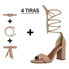 Sandália Troca Tira Salto Alto Grosso Luiza Sobreira Nude-Feminino