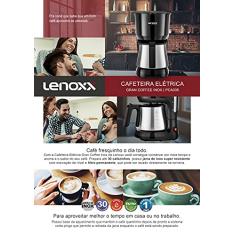 Cafeteira Grand Coffee Inox, 127v, Lenoxx
