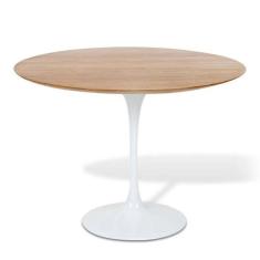 Mesa De Jantar Tulipa Saarinen Redonda 110cm - Freijó Branco