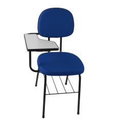 Cadeira Universitária Secretária com Porta Livros Ecoflex Azul