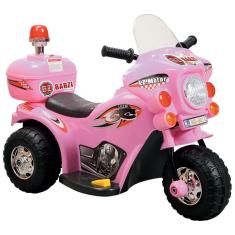Mini Moto Elétrica Infantil Triciclo Elétrico BZ Cycle Rosa com Músicas e Luz de Farol BARZI MOTORS