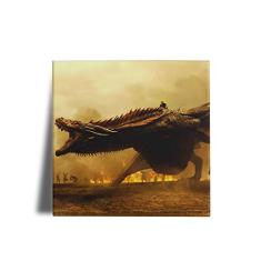 Quadro Decorativo GOT Daenerys e Drogon