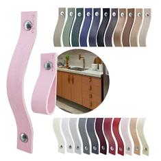 Kit com 04 Puxadores Alça Full Parafuso para Móveis Armário Guarda Roupa Gaveta Porta Baús Caixas Bandeja Cesto Tábua - Cor Textura de Couro