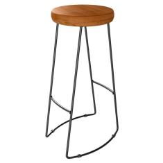 Kit 2 Banqueta E Prateleira Teto Peroba Demol Preto Aurum Dhom Peroba Demol Preto