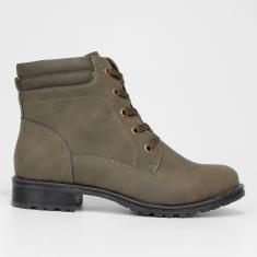 Bota Coturno Mooncity Tratorada Cano Curto Feminina-Feminino