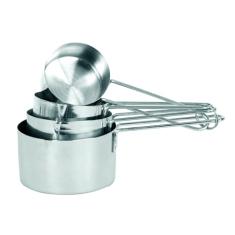 Jogo de 4 medidores em aço inox 60/80/125/250ml Cinza Dynasty- Full Fit