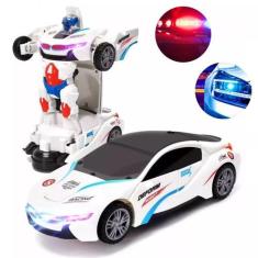 Carrinho Camaro Transformers Vira Robô Luz Som Bate Volta - Black Watc
