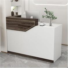 Mesa de recepção, balcão de recepção, balcão frontal com gavetas com trava, mesa de balcão de estações, balcão de recepção, balcão de varejo moderno, mesa de recepção de computador, para saguão de